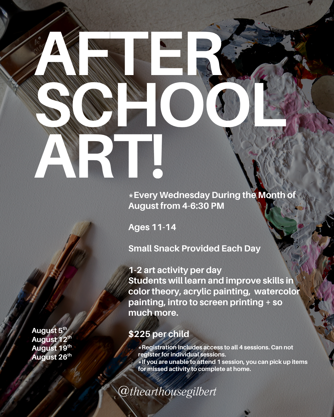 After School Art! August 2026