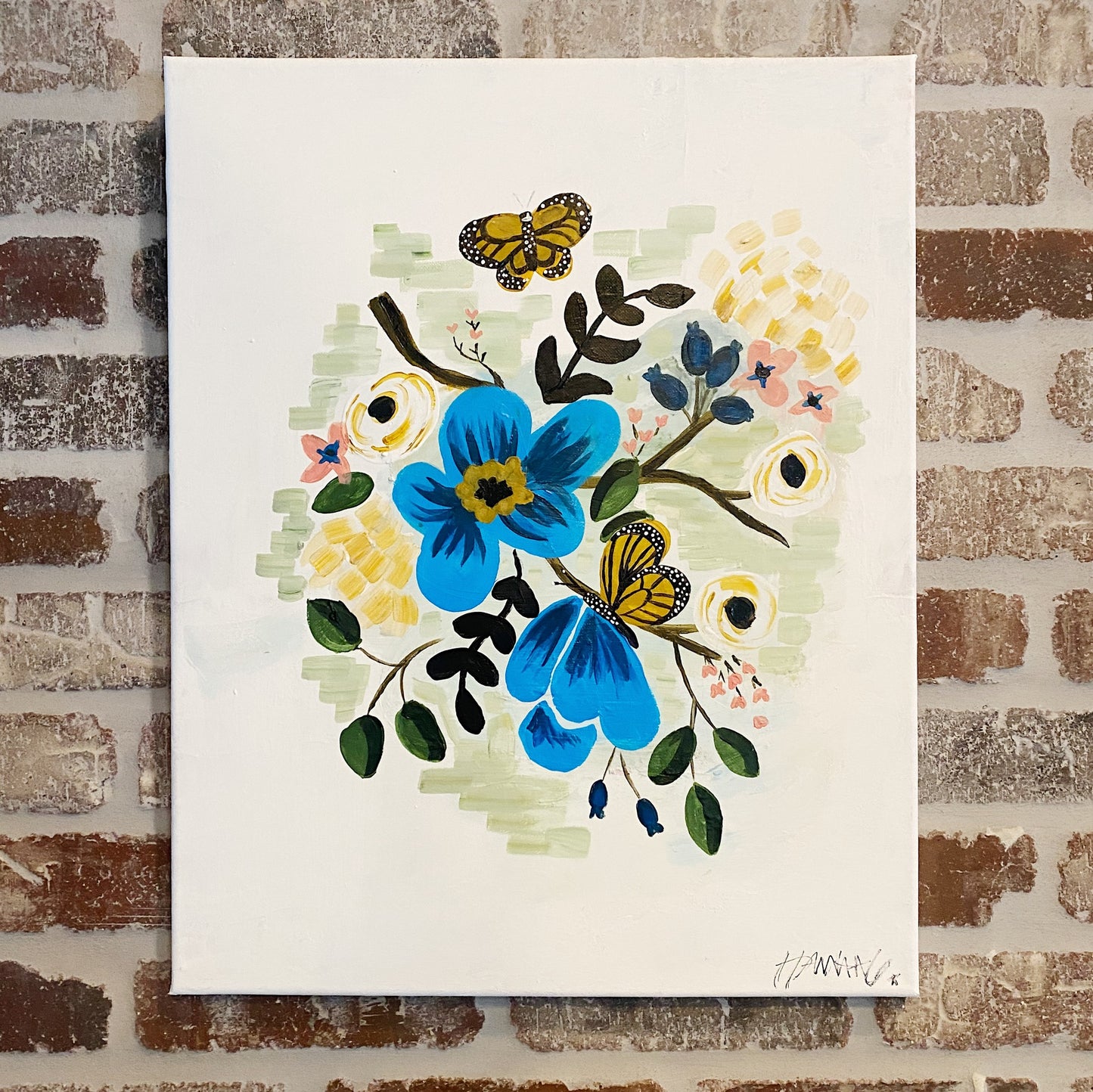 Blue Blooms Canvas Class - Friday, September 5th - 6:30-8:30PM