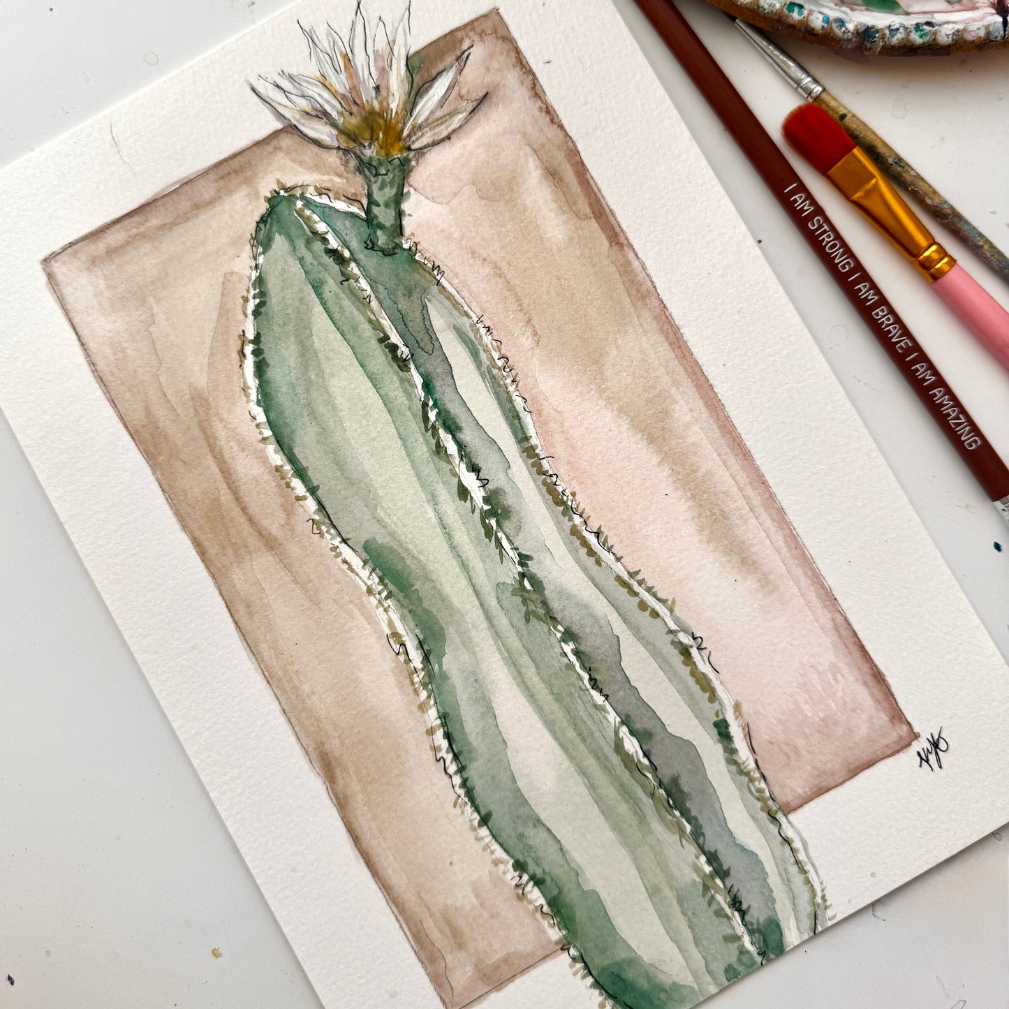 Cactus Watercolor Class - Saturday, August 29th - 11AM -1 PM