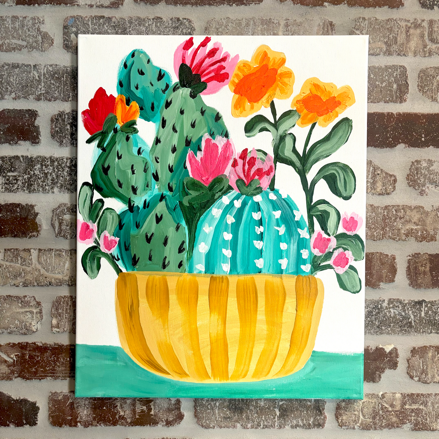 Potted Cacti Canvas Class - Friday, April 3rd - 6:30-8:30PM