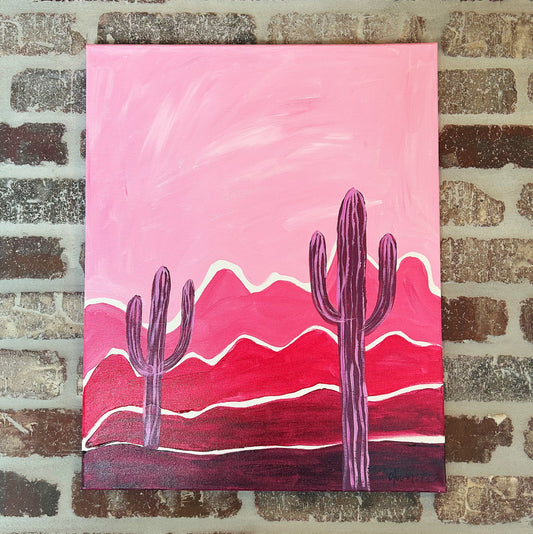 Pink Desert Canvas Class - Saturday, August 3rd - 3:30-5:30PM