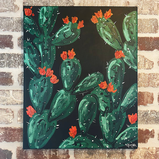 Moody Cactus Canvas Class - Friday, April 12th - 6:30-8:30PM