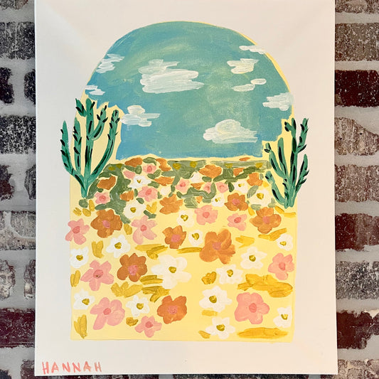 Spring Flower Field Canvas Class - Saturday, June 22nd - 3:30-5:30PM