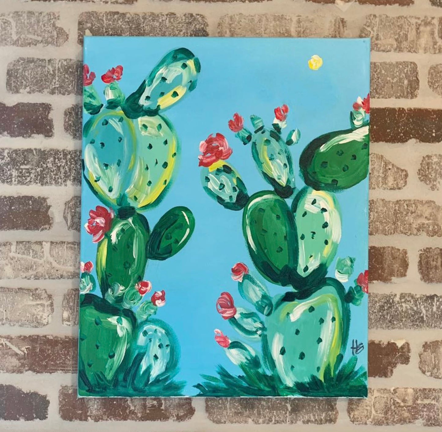 Bright Cacti Canvas Class - Saturday, May 31st - 3:30-5:30PM