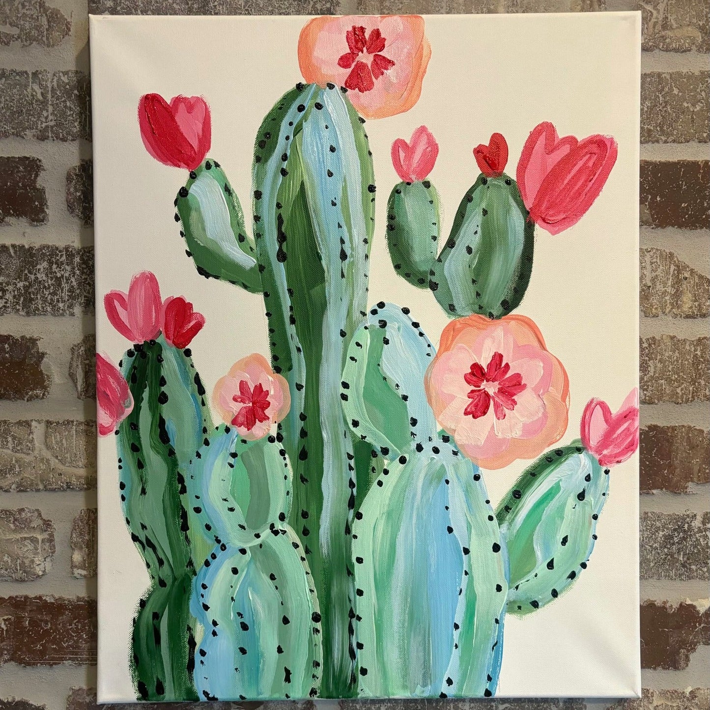 Bright Cacti Canvas Class - Saturday, January 31st - 1:30-3:30PM