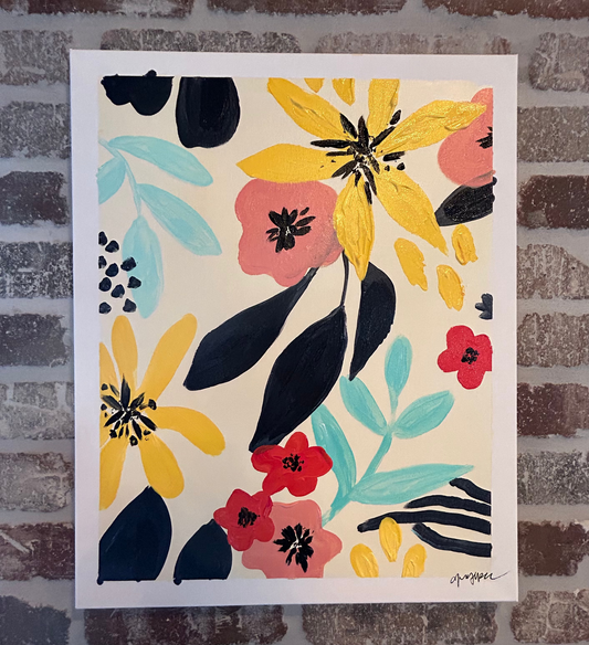 Summer Florals Canvas Class - Friday, June 5th - 6:30-8:30PM