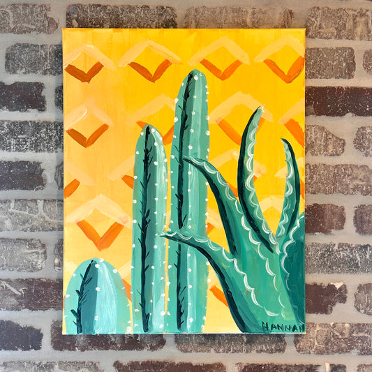 Southwest Cacti Canvas Class - Saturday, May 18th - 7-9PM