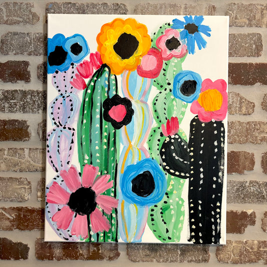 Trendy Cactus Canvas Class - Friday, January 16th - 6:30-8:30PM