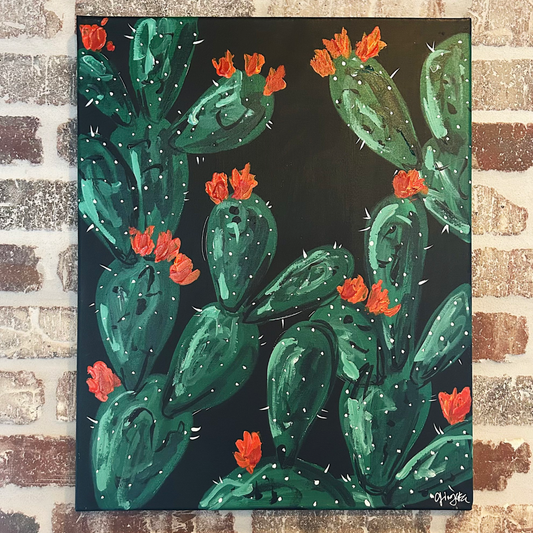 Moody Cactus Canvas Class - Friday, June 20th @ 6:30-8:30PM