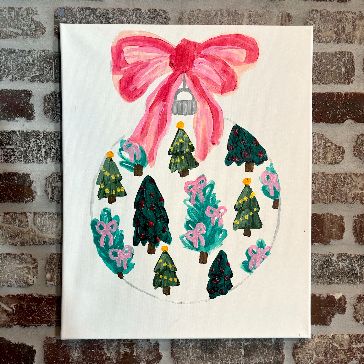 Christmas Ornament Canvas Class - Thursday, December 18th - 6:30-8:30PM