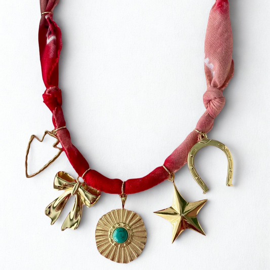 Tied Bandana Charm Necklace Workshop - Saturday, June 21st @ 11AM-1PM